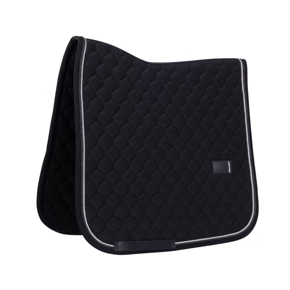 Saddle Pad onion quilt rubber logo dressage navy