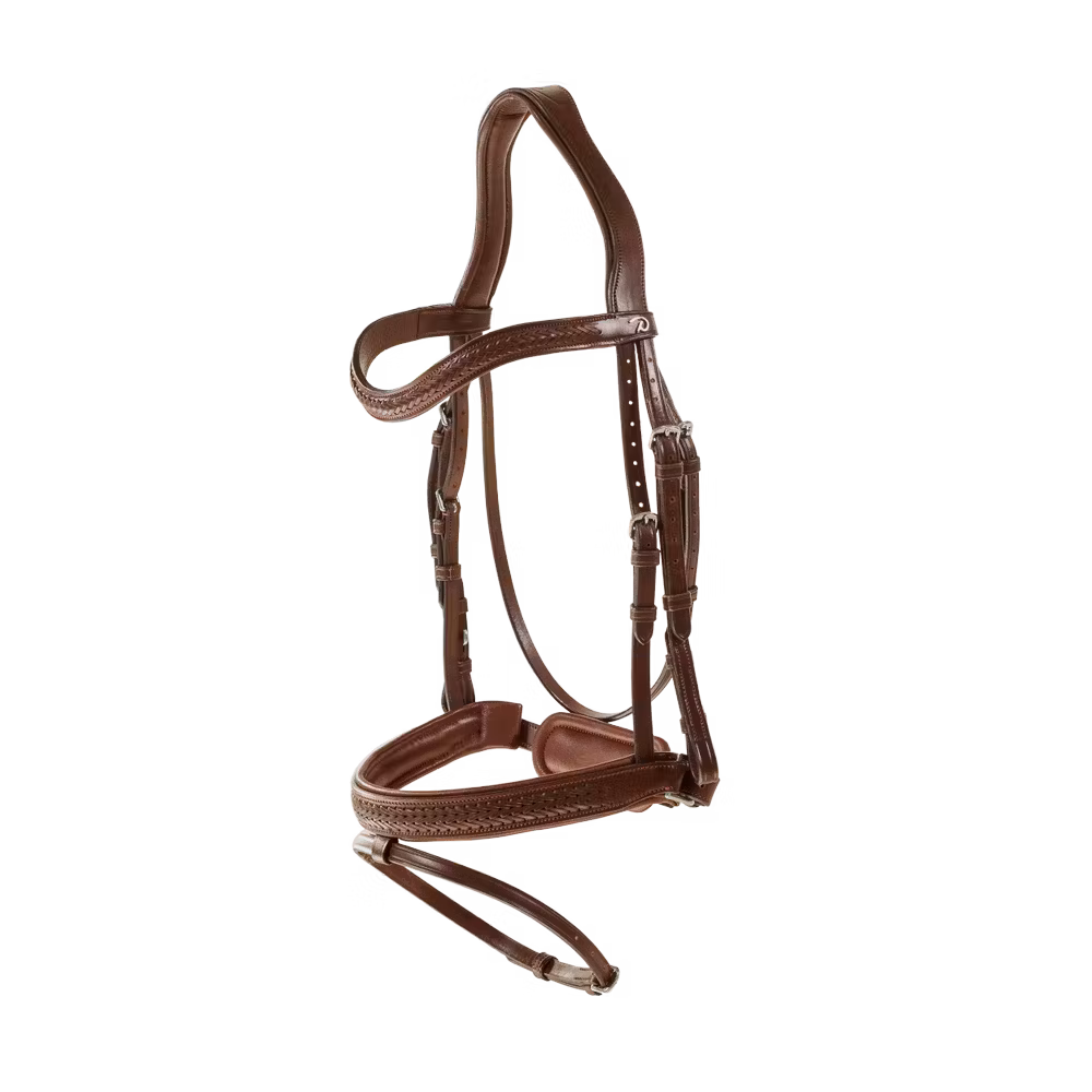 Plaited Flash Noseband Bridle with Pull back