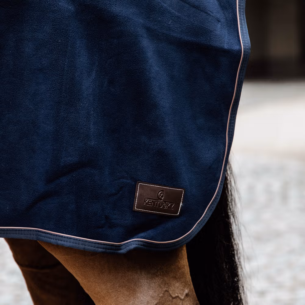 Quarter rug heavy fleece navy large
