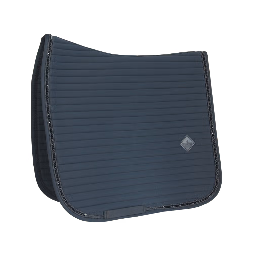 Saddle Pad pearls show dressage black