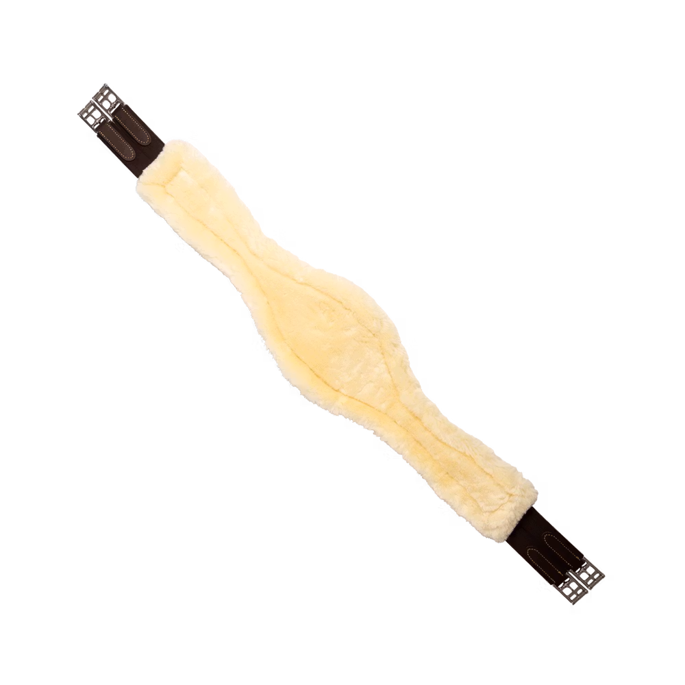 Sheepskin anatomic girth brown 130 cm