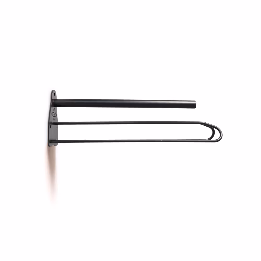 Saddle rack metal with saddle pad holder steel black