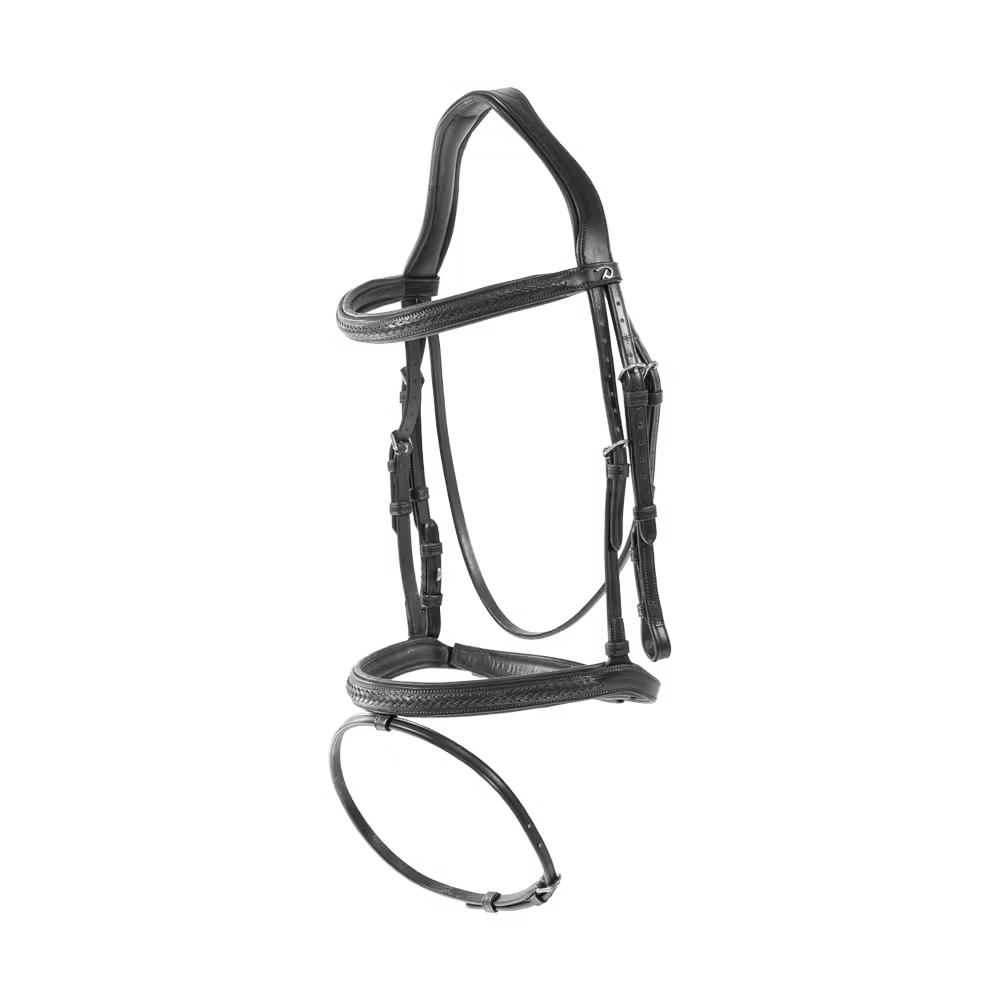 Plaited Flash Noseband Bridle Brown Full NE