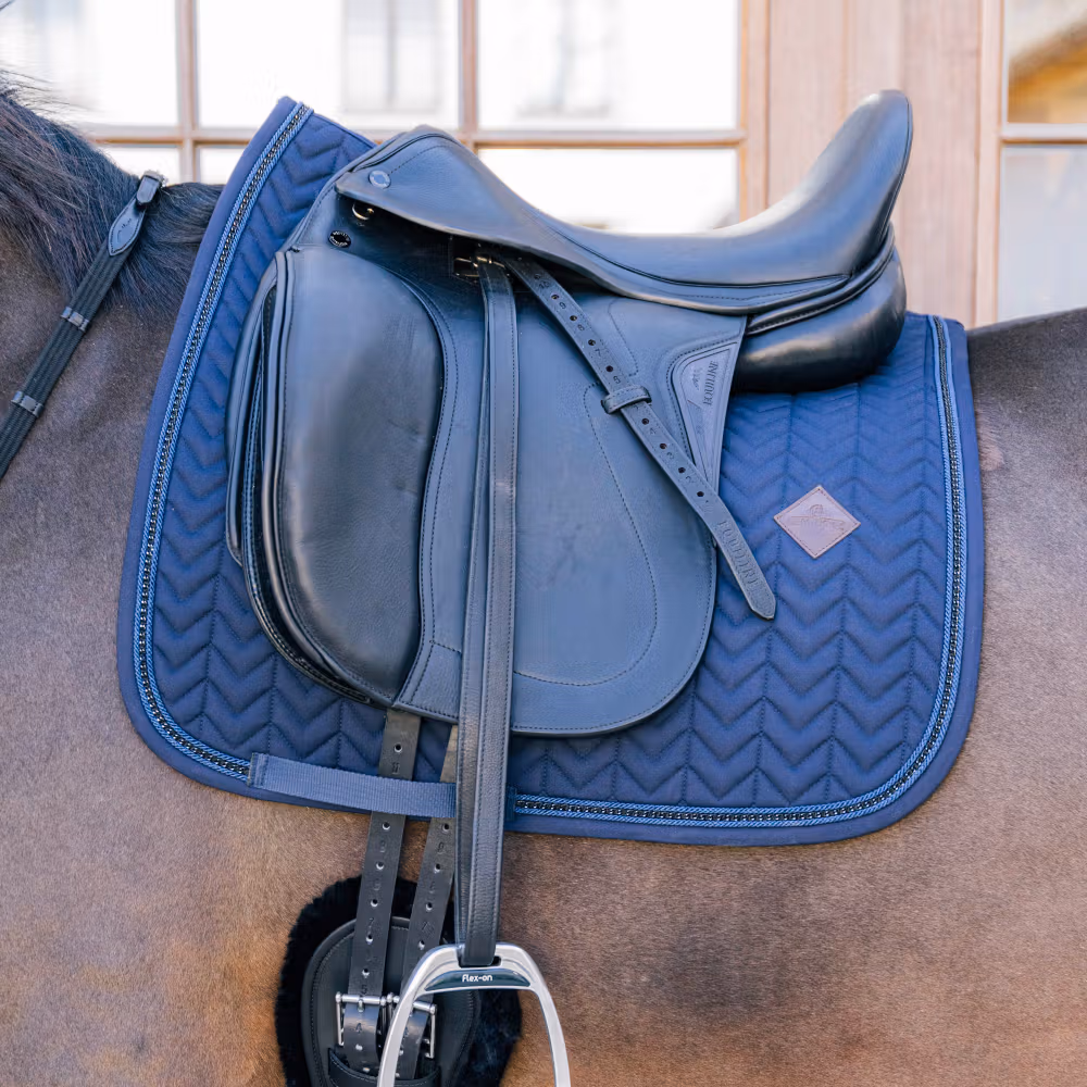 Saddle Pad with metal chain dressage navy