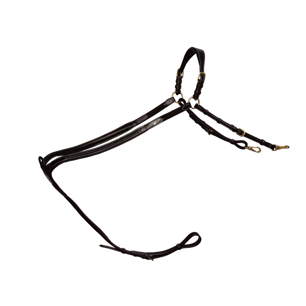 Plaited Bridge breastplate BROWN Pony