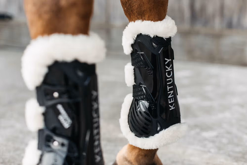 Vegan Sheepskin Tendon Boots bamboo Elastic black S