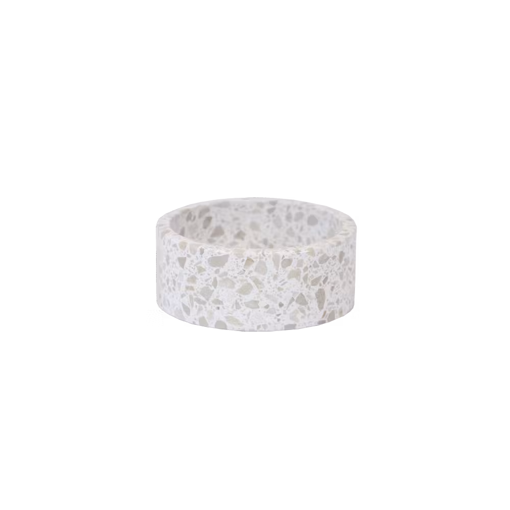 Bowl Terrazzo stone beige size L 21*9cm