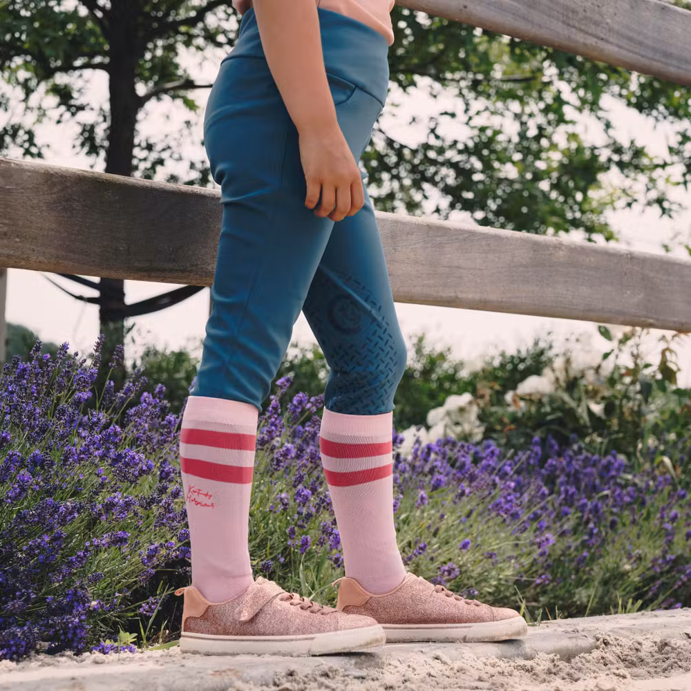 Kids Socks stripes Set of 2 navy/light rose 27/30