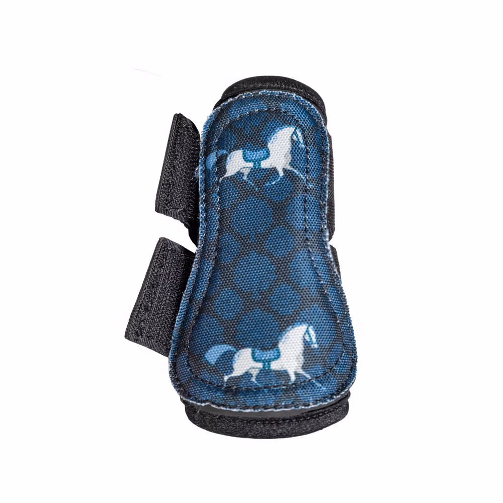 Turnout boots with horse design black SH