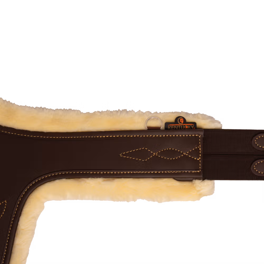 Sheepskin stud girth brown 130 cm