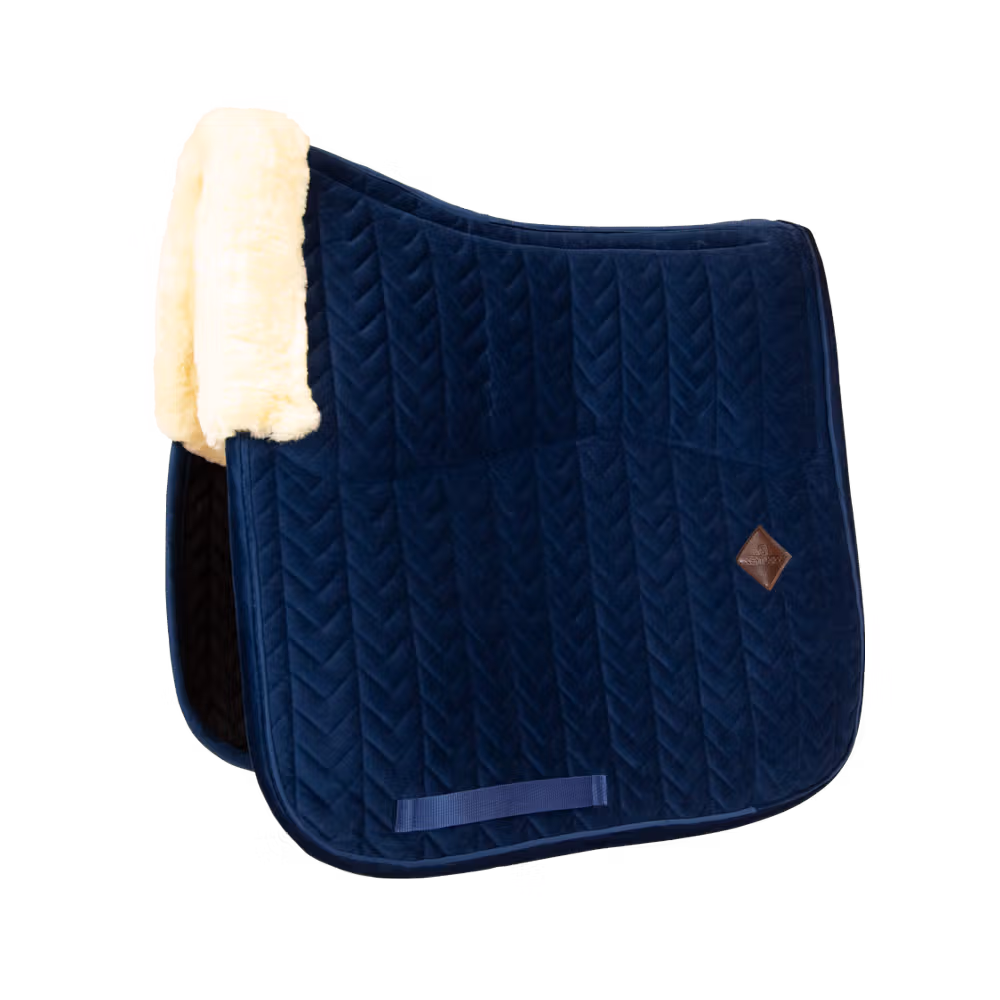 Skin Friendly Saddle Pad velvet dressage pine green