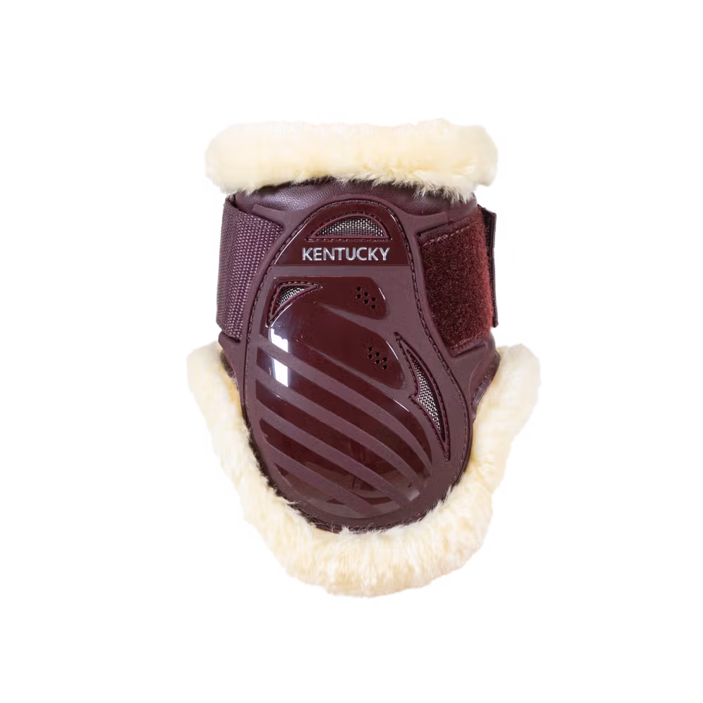 Vegan Sheepskin young horse fetlock boots bordeaux XS