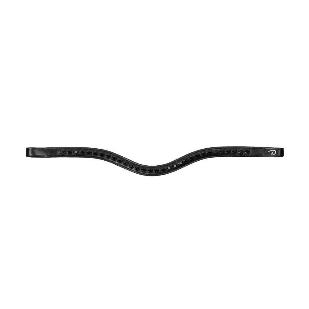 Black Swarovski V-Shaped Browband