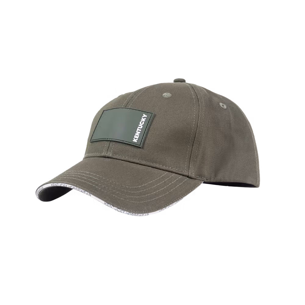 Cap rubber logo beige