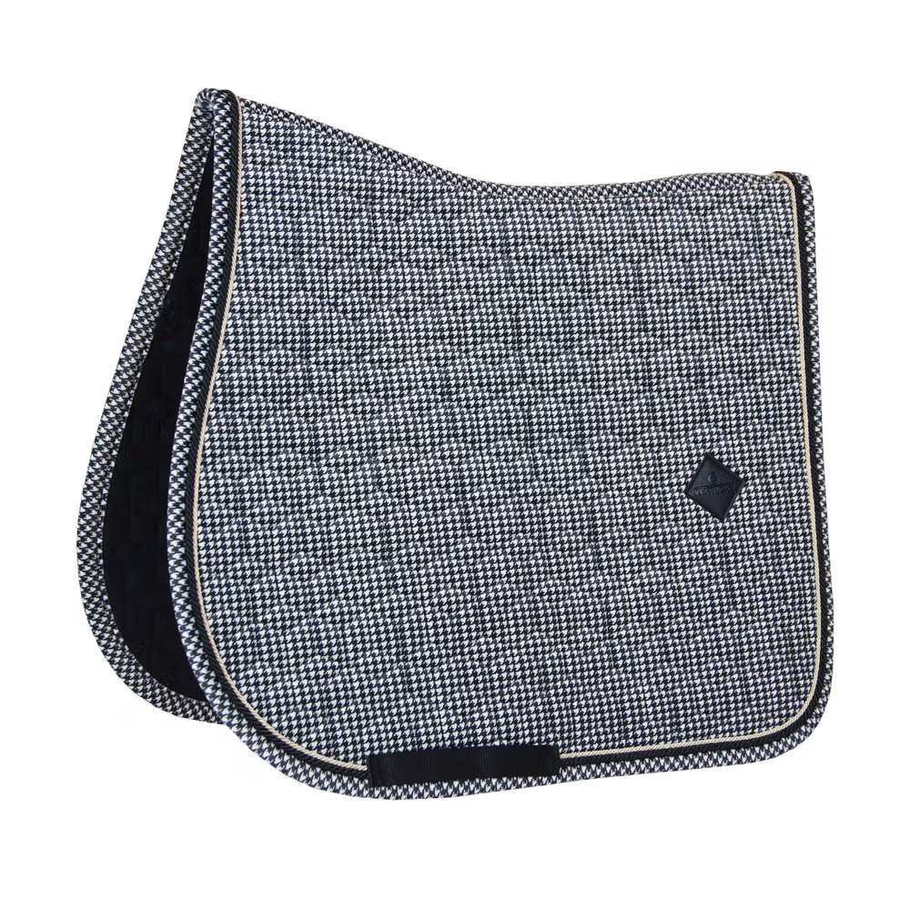 Saddle Pad Pied-de-Poule jumping black