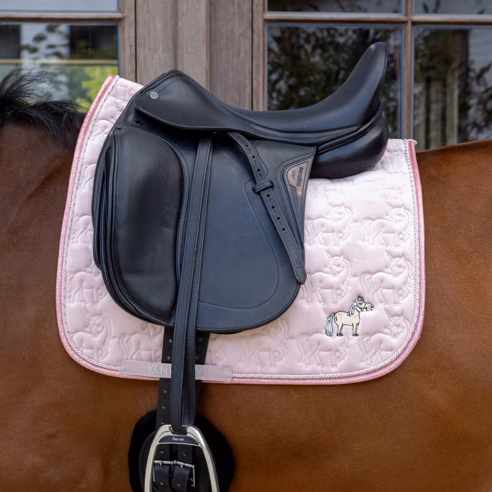 Saddle Pad unicorn glitter dressage light rose