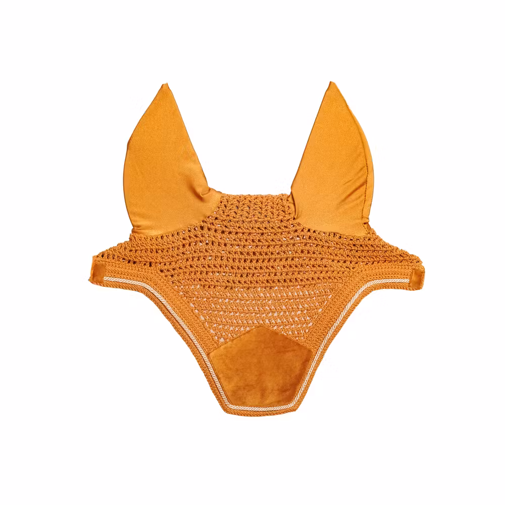 Fly veil Wellington velvet mustard cob