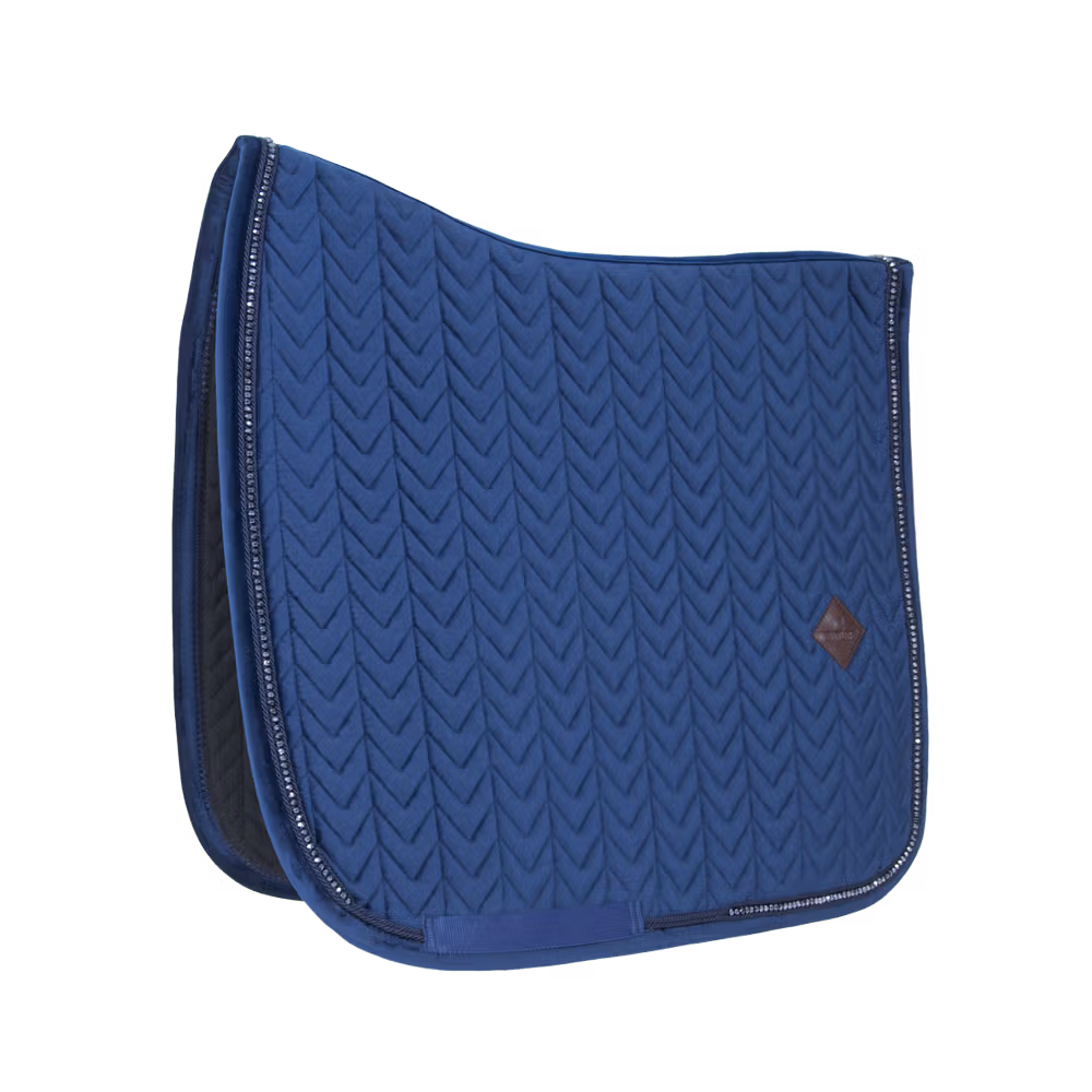Saddle Pad velvet pearls dressage soft rose