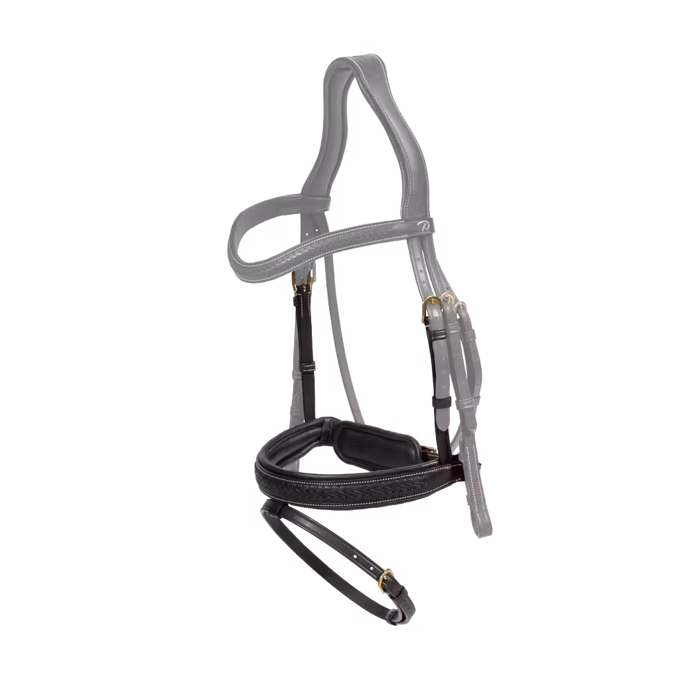 Plaited Noseband Pull Back Black Full D Collection