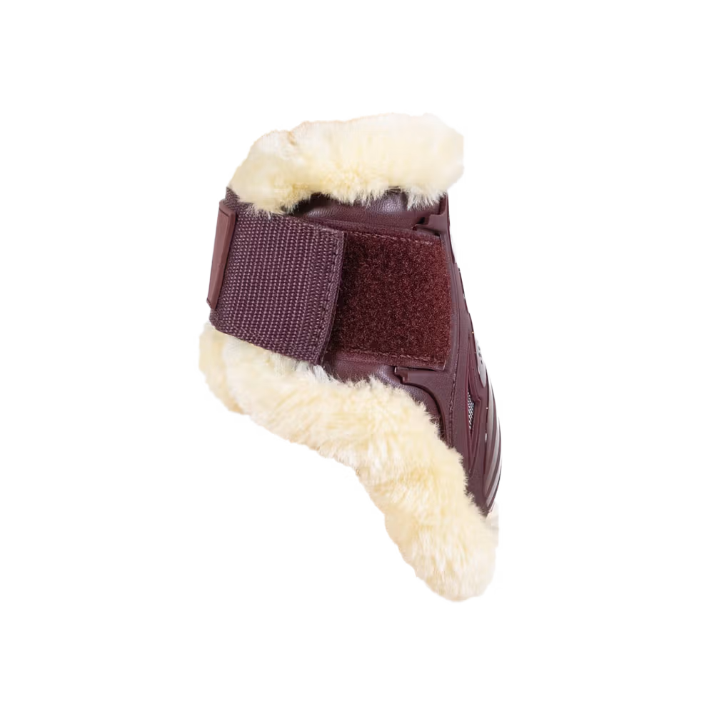 Vegan Sheepskin young horse fetlock boots bordeaux XS