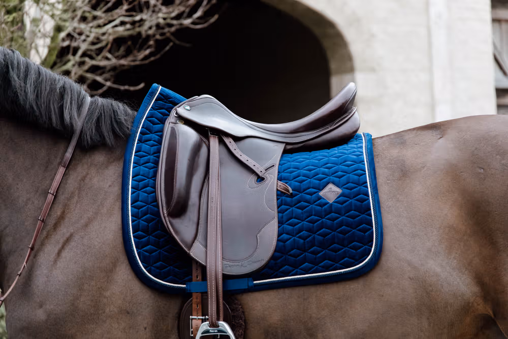 Saddle Pad basic velvet dressage navy