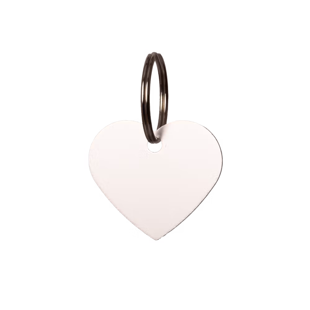 Name Plate heart size S 2,5cm old rose