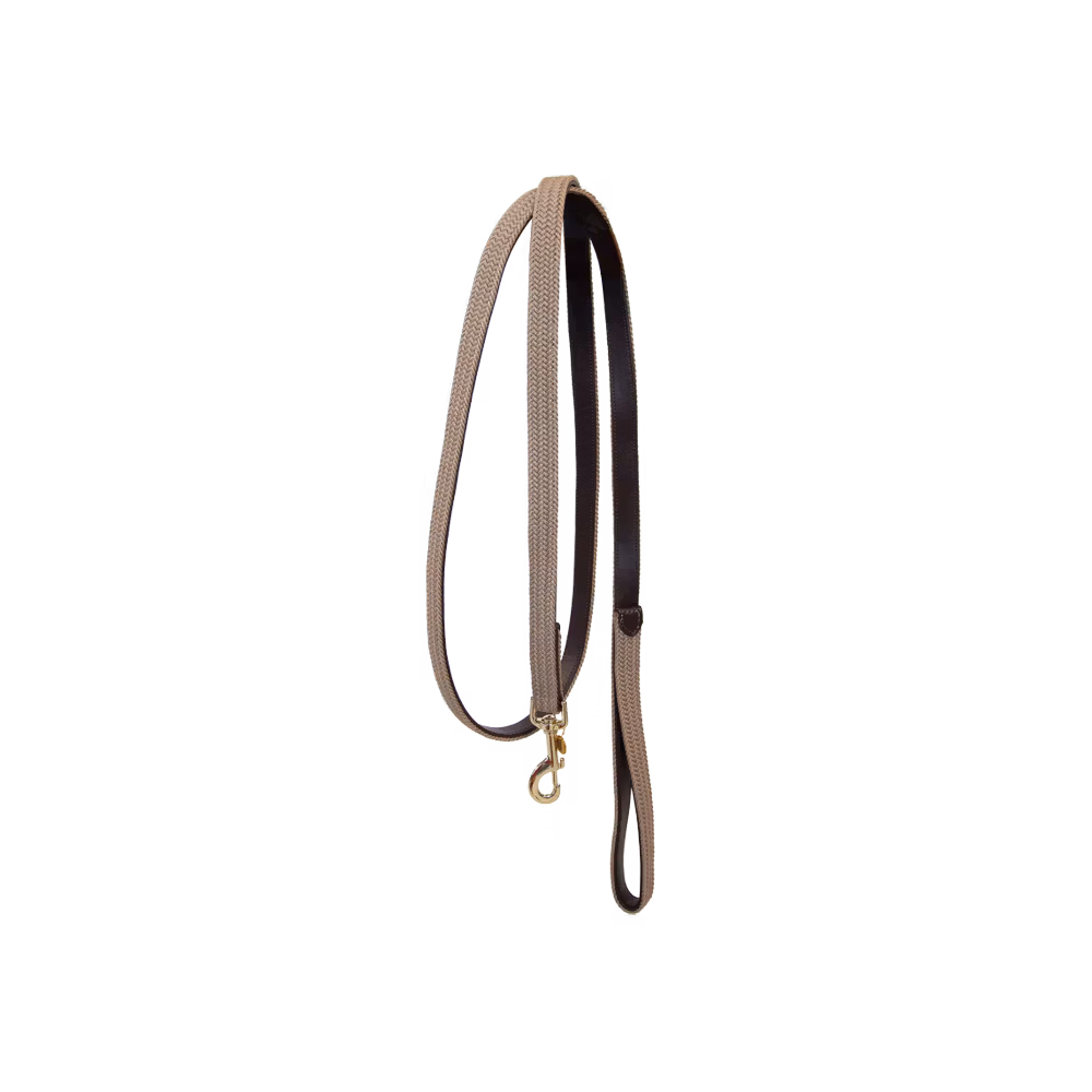 Plaited Nylon horse lead olive green 2 meters