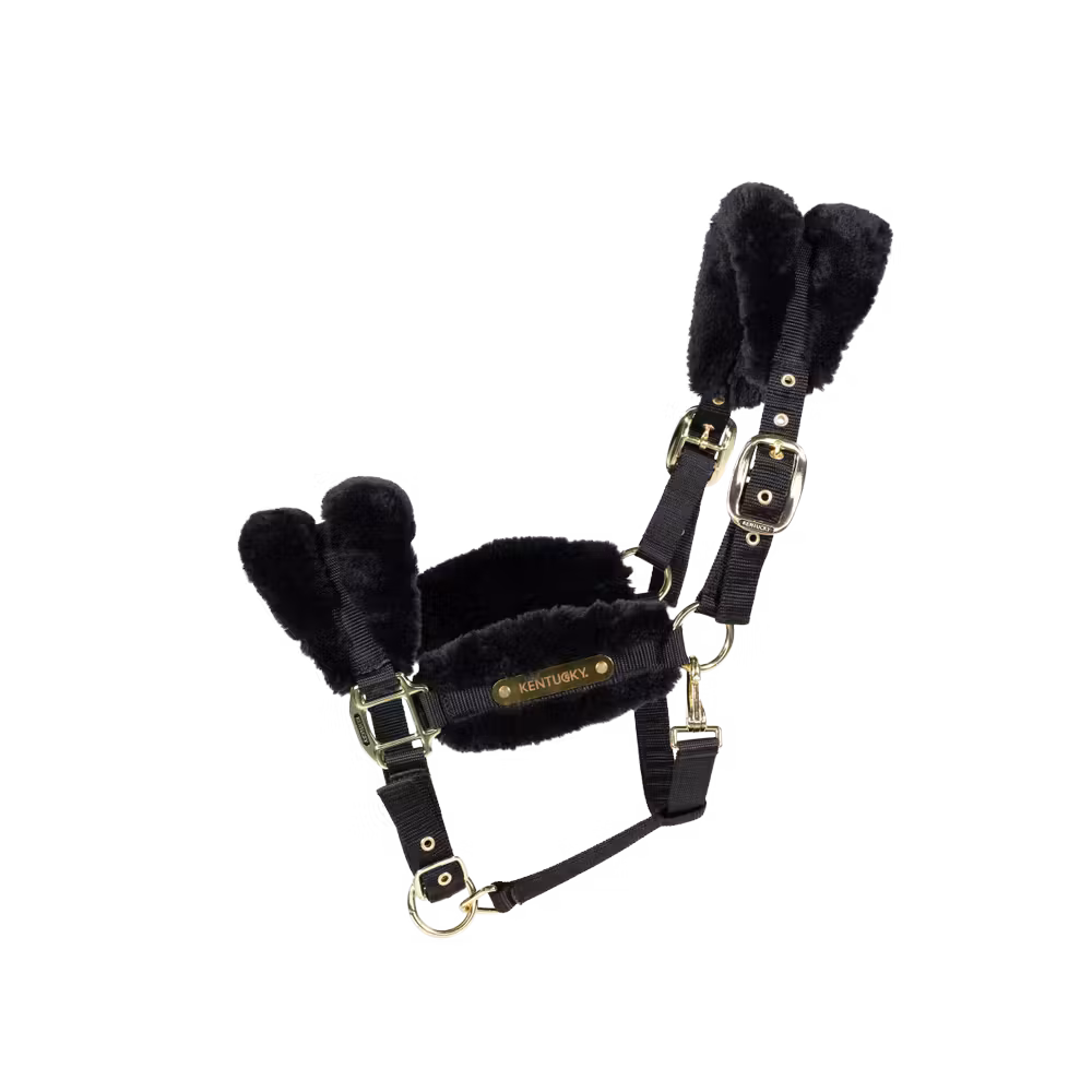 Nylon sheepskin Halter soft natural shetland pony