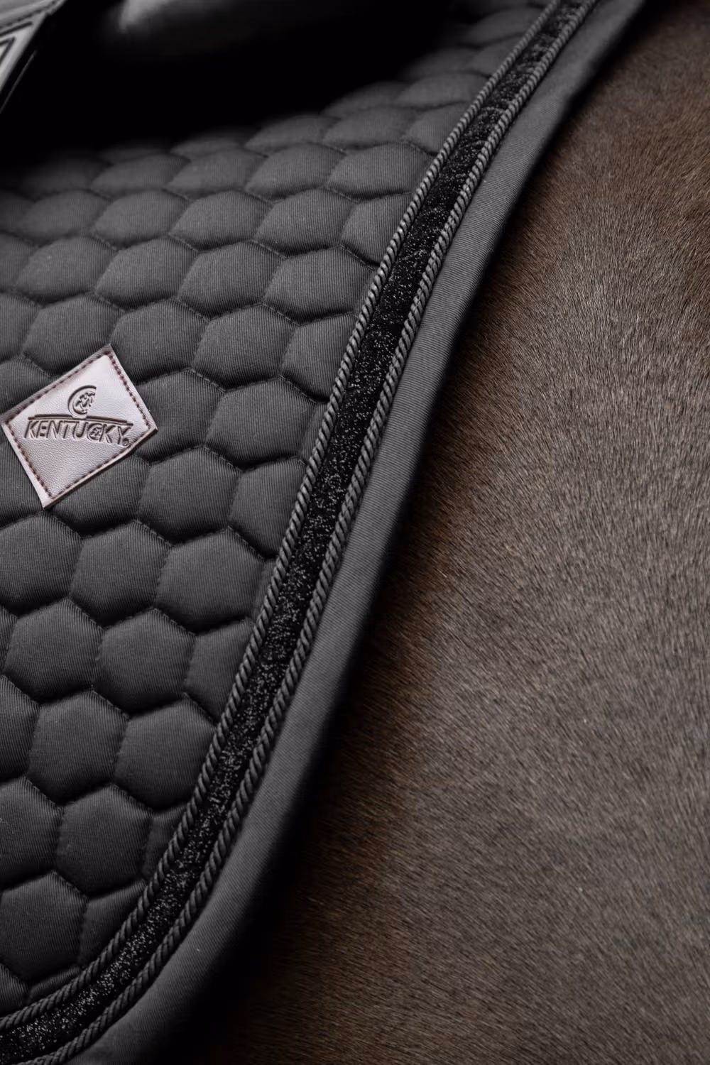 Saddle Pad glitter band dressage black