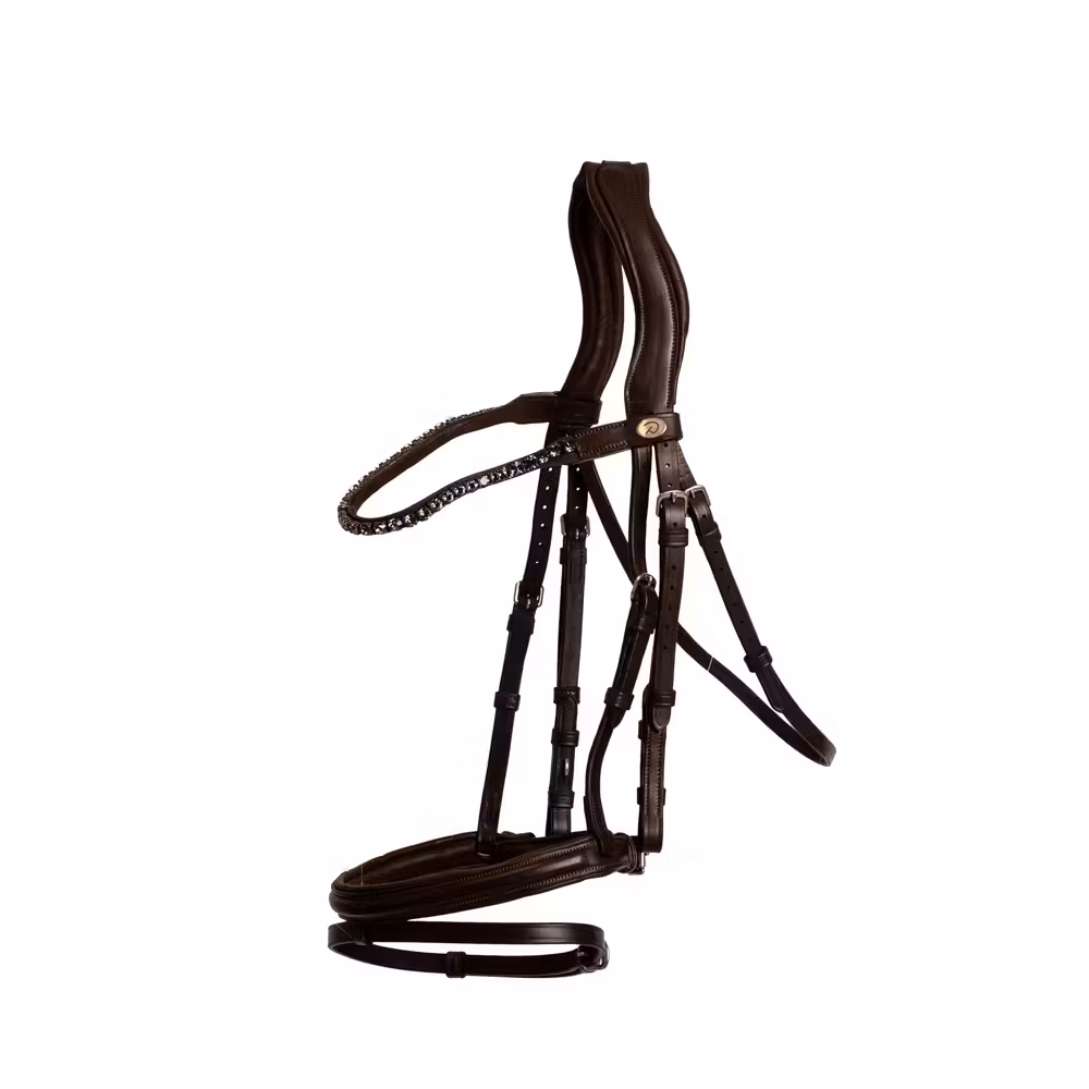 Medium Flash noseband Bridle Soft Leathersoft coll Pony/black