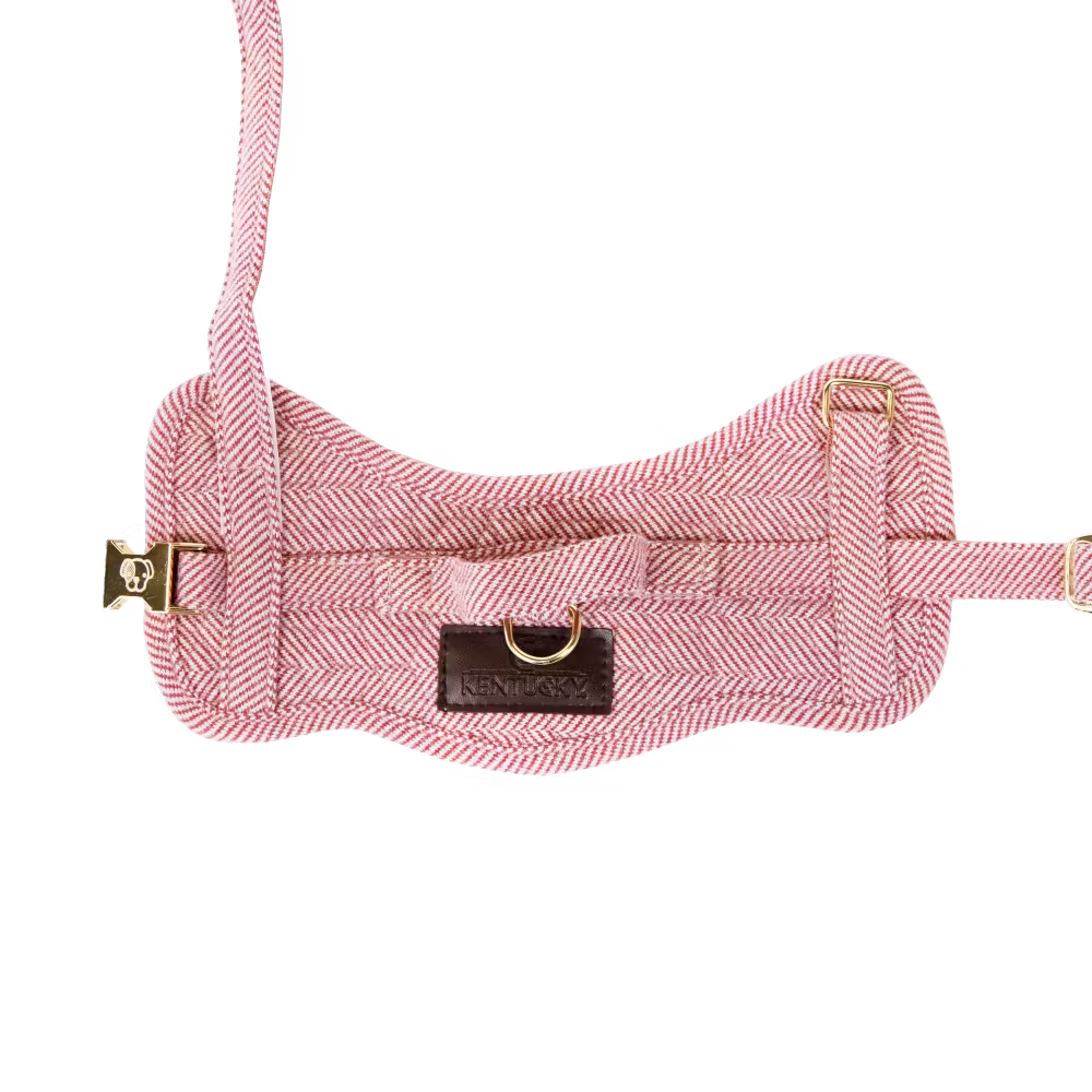 Dog Harness body safe wool light rose S'49-67cm