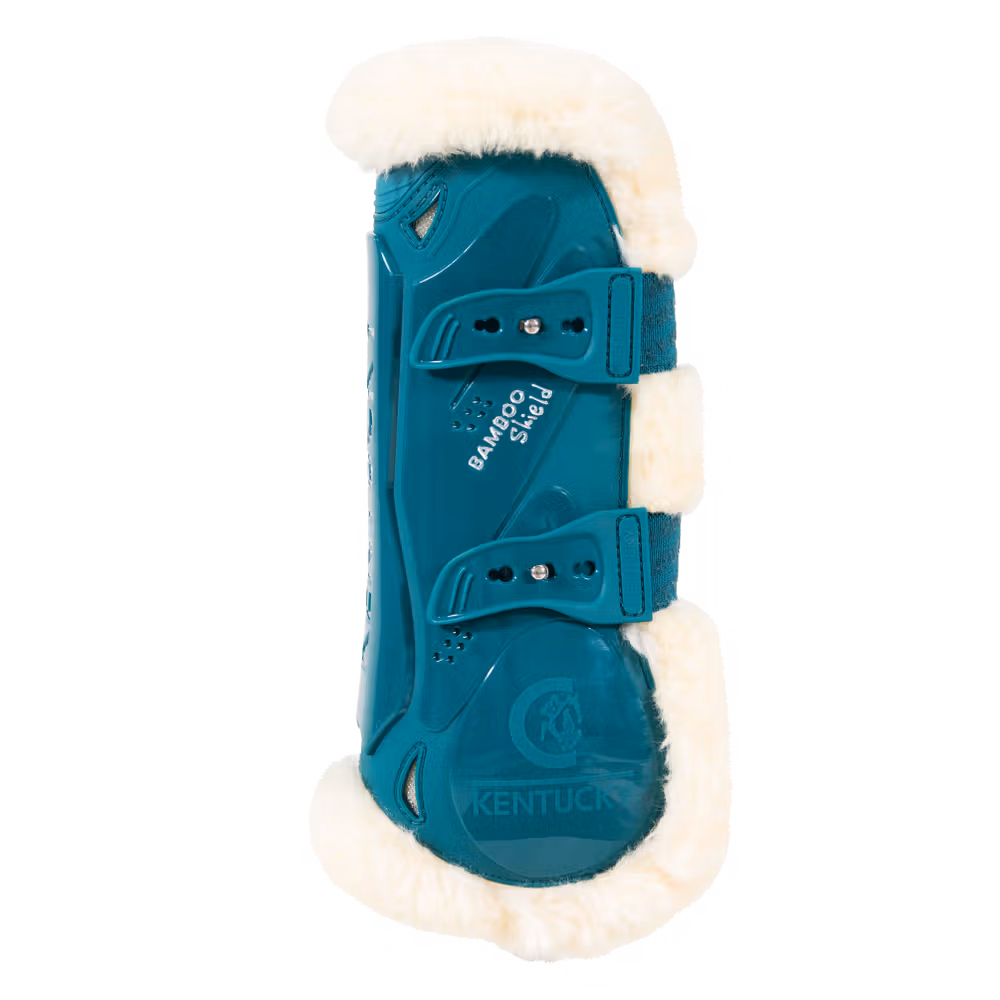 Vegan Sheepskin Tendon Boots bamboo Elastic black S