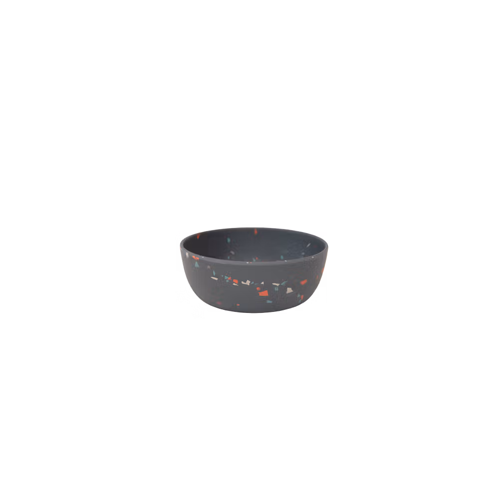 Dog Bowl bamboo terazzo grey size S 14*6cm