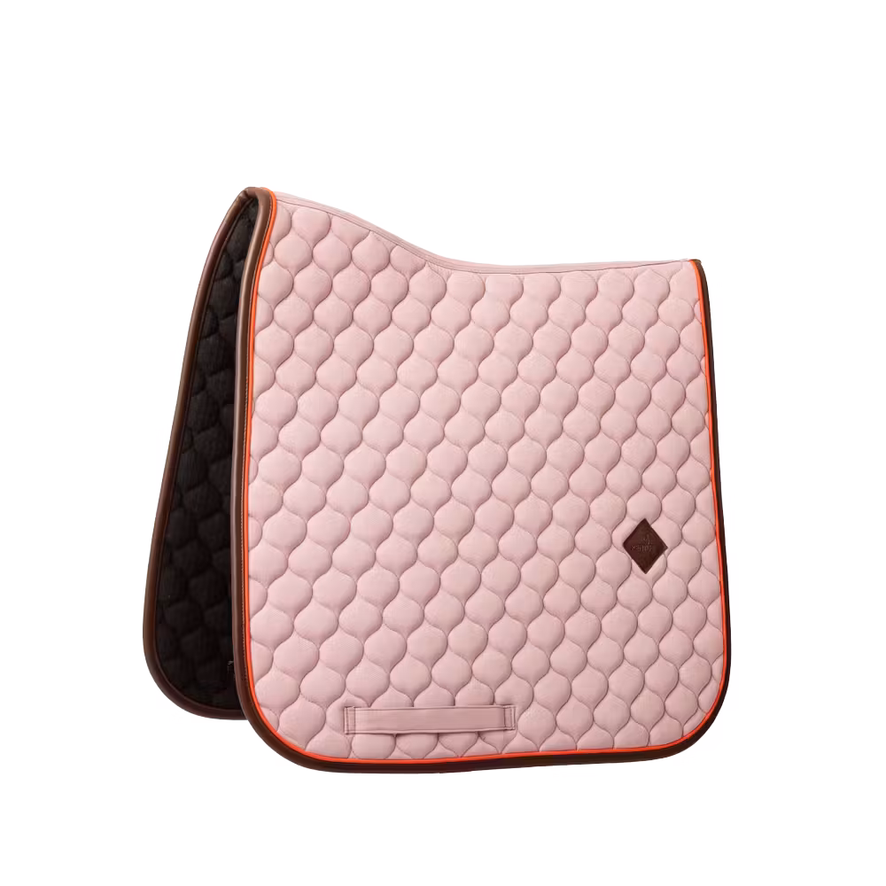 Saddle Pad onion quilt leather neon dressage old rose
