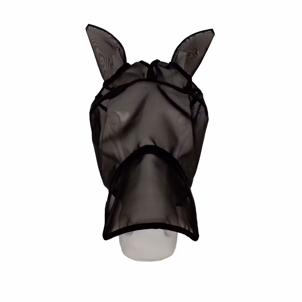 Fly mask classic with ears and nose black Full