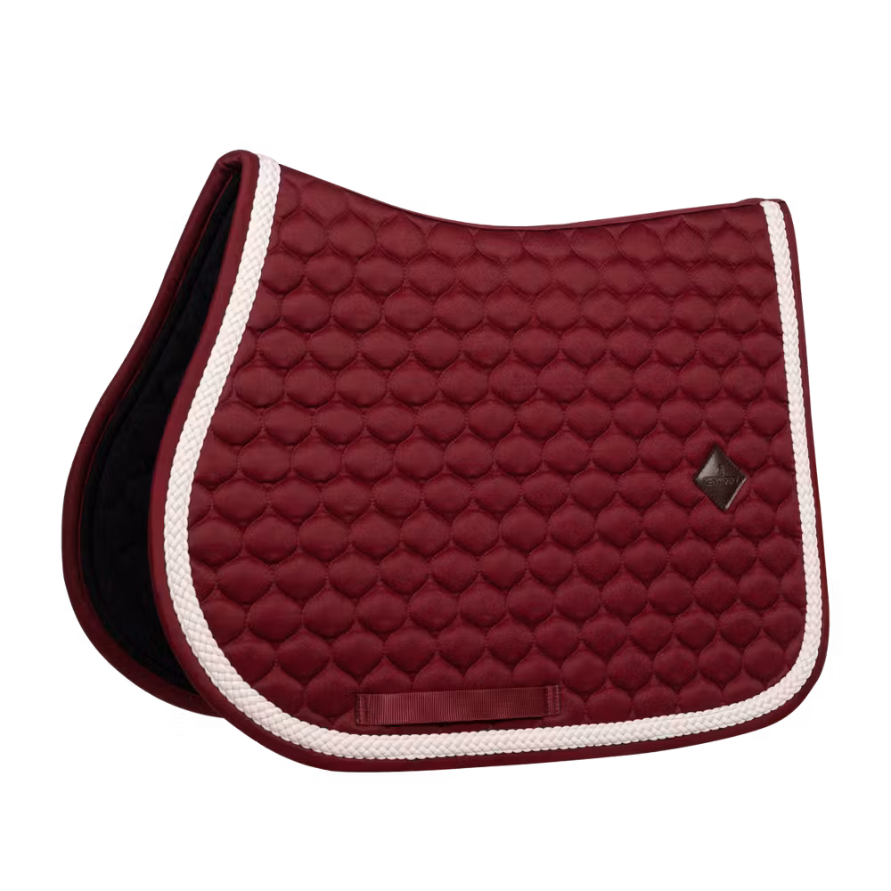 Saddle Pad with plaited cord show jumping bordeaux