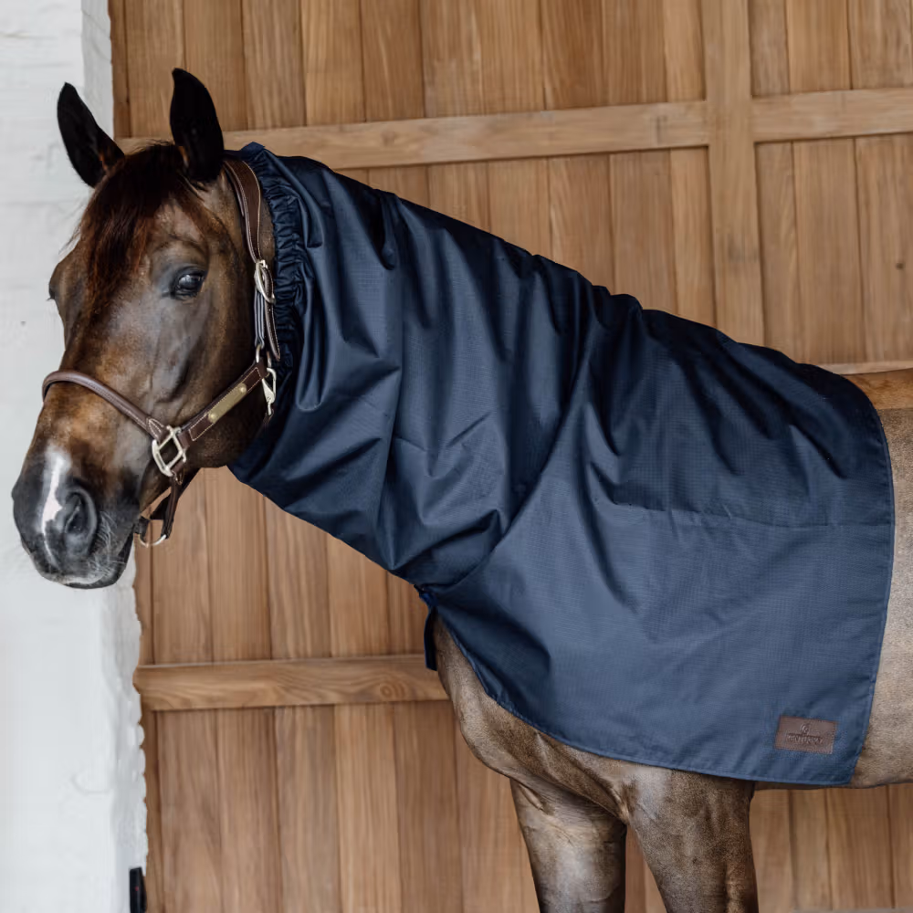 Waterproof Horse scarf navy classic Full