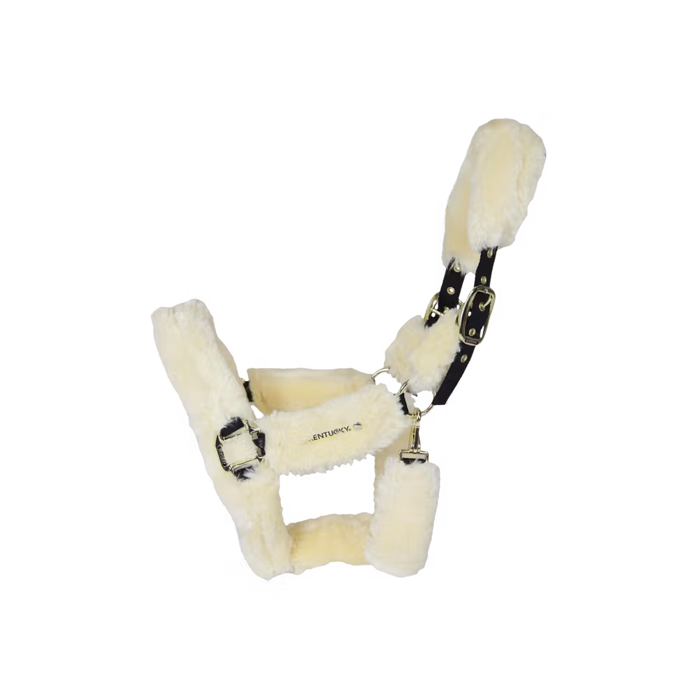 Sheepskin Shipping Halter natural Pony