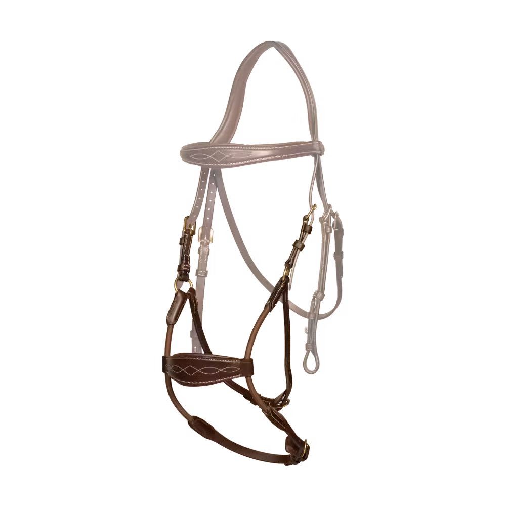 Elastic hybrid noseband DY coll, Full/brown
