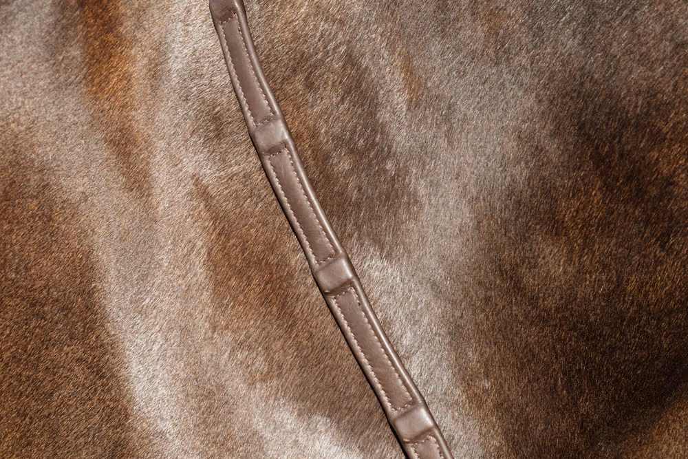 Reins 1/2 in Soft leather with 8 integrated stops Brown Full