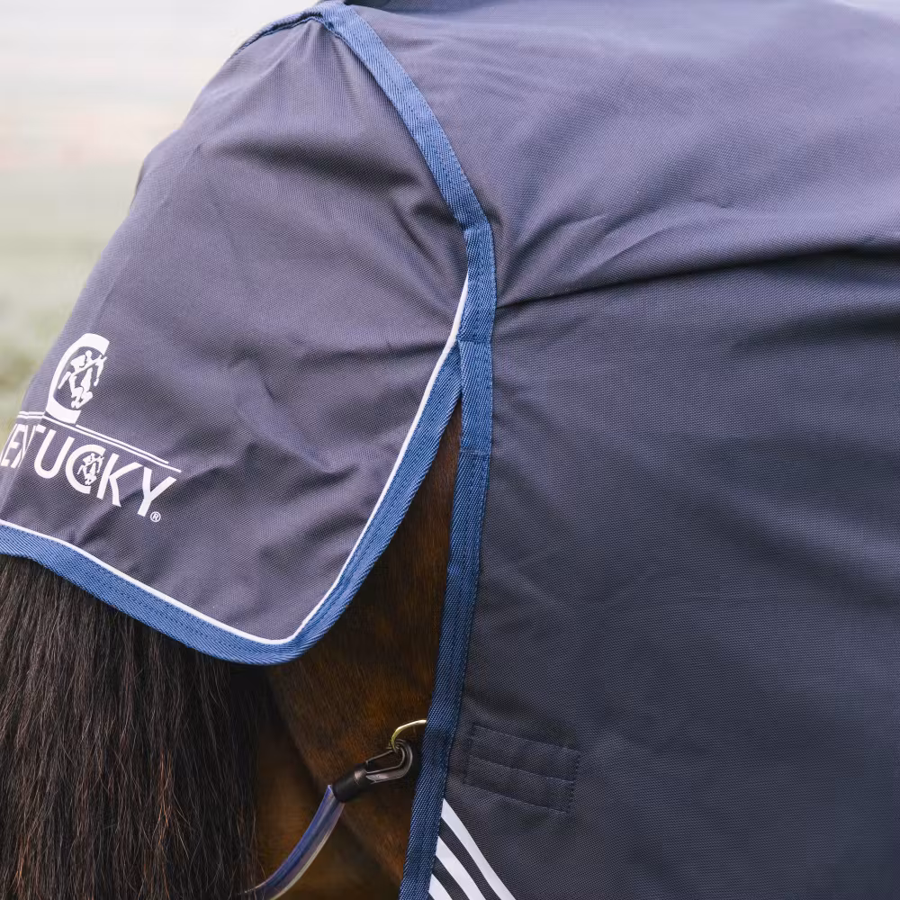 Turnout rug all weather waterproof comfort navy 145-6'6 200 g