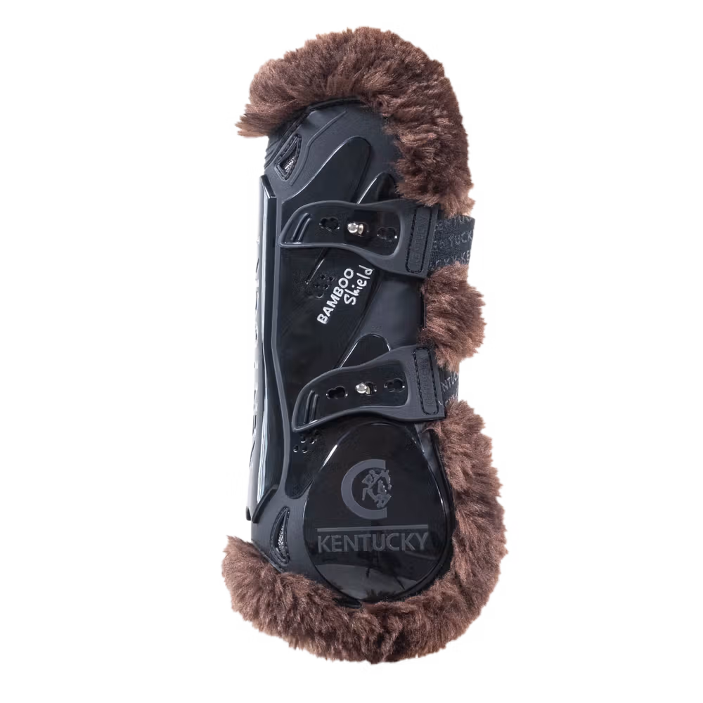 Vegan Sheepskin Tendon Boots bamboo Elastic black S