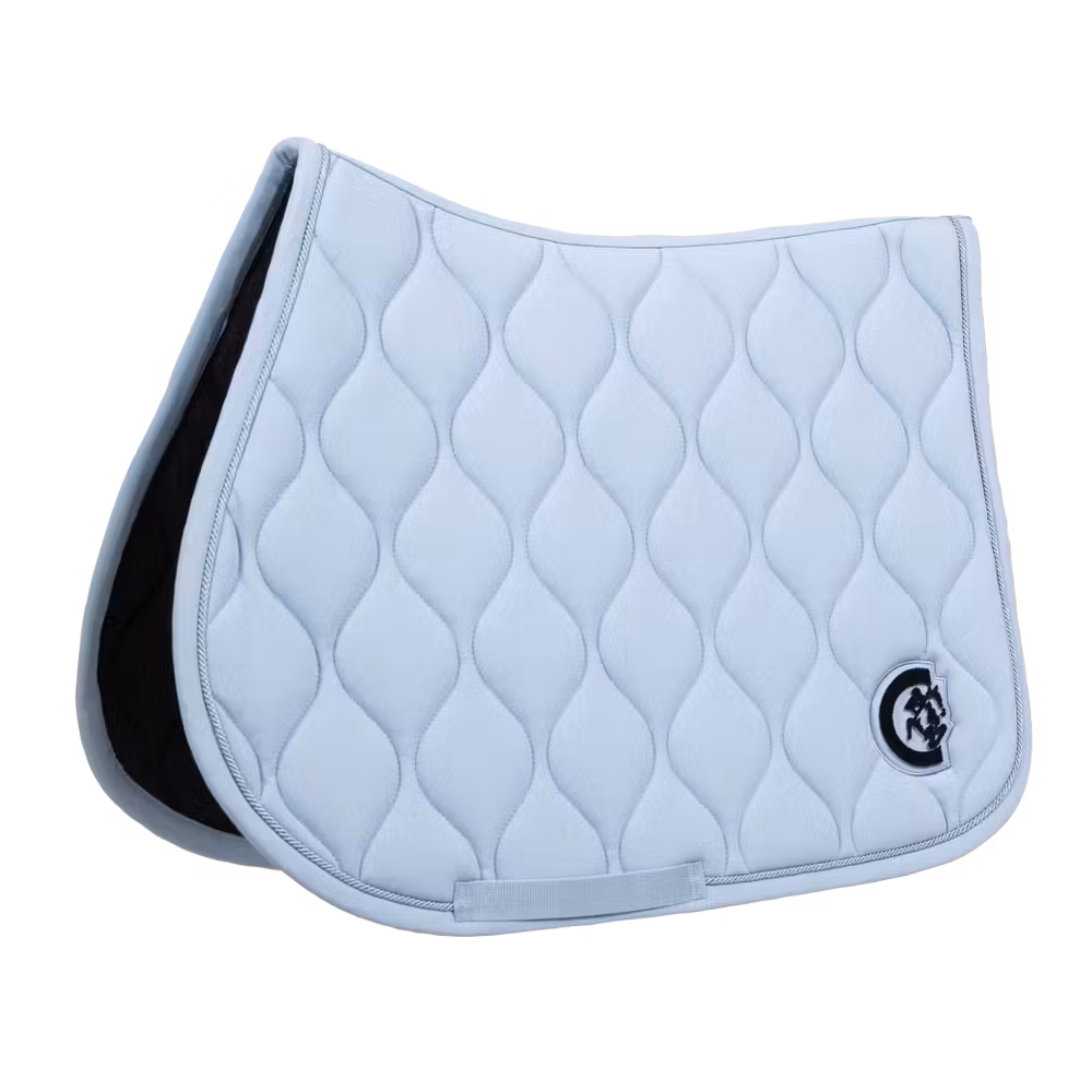 Saddle Pad wave 3D show jumping white