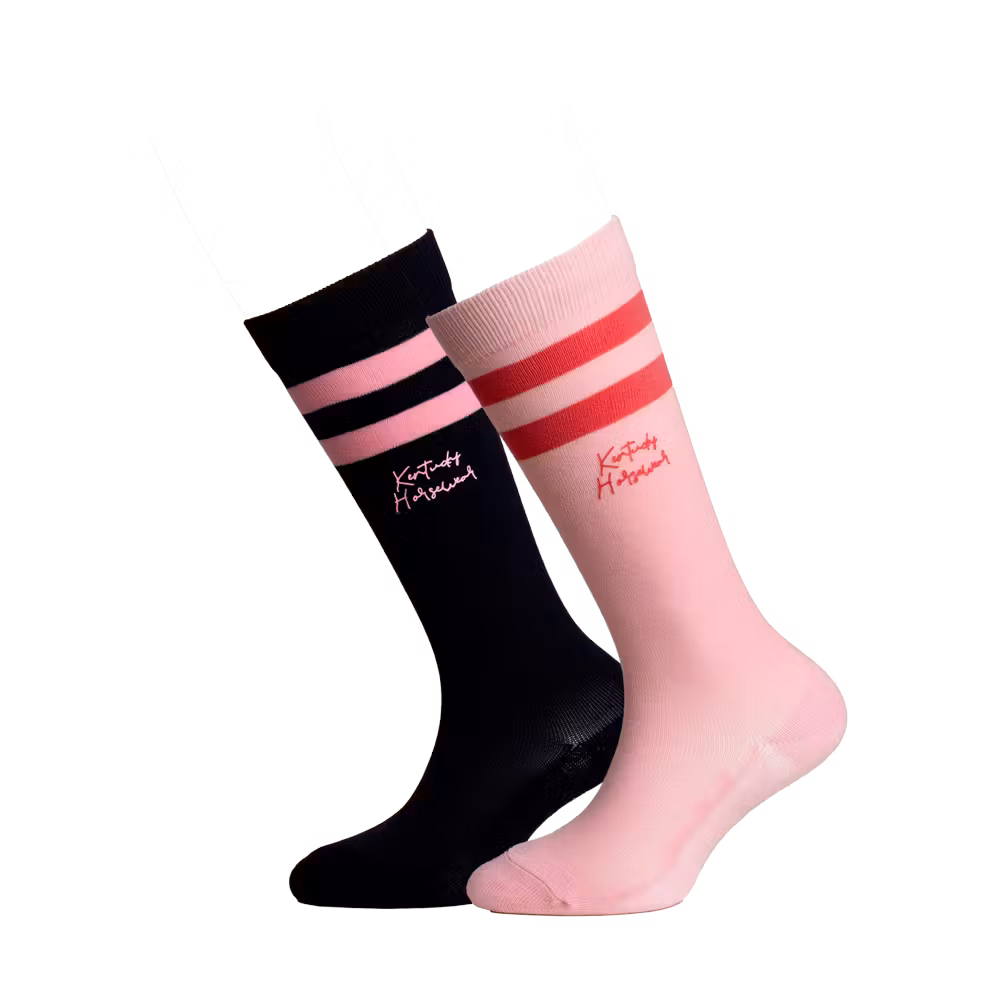 Kids Socks stripes Set of 2 navy/light rose 27/30