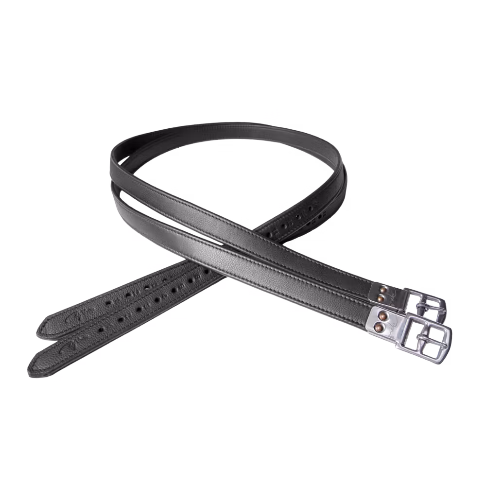 Premium Soft Leather Stirrup Strap 135 Black