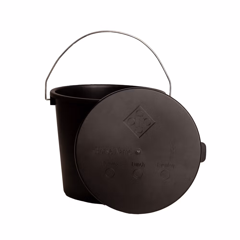 Bucket with lid black 5L