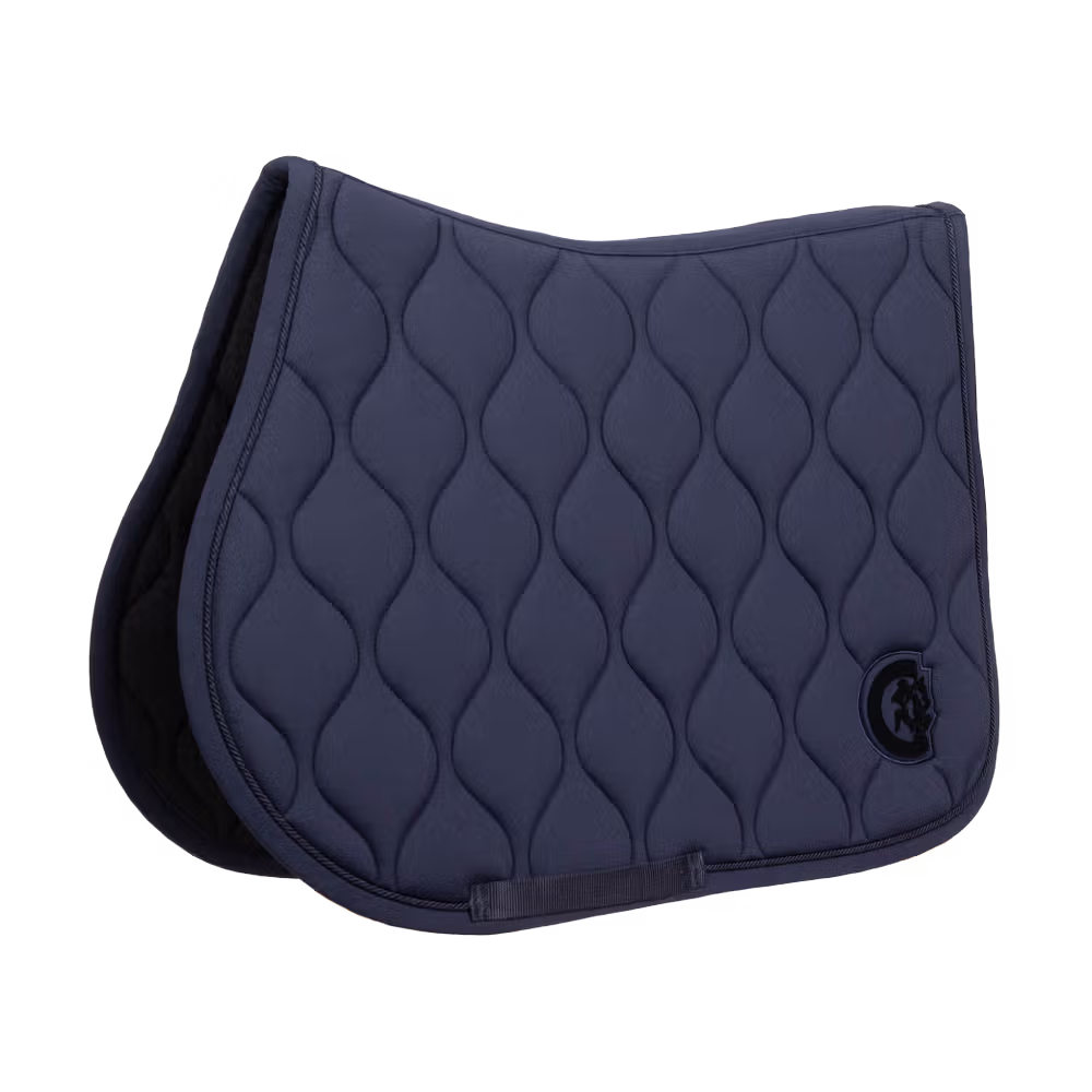 Saddle Pad wave 3D show jumping white