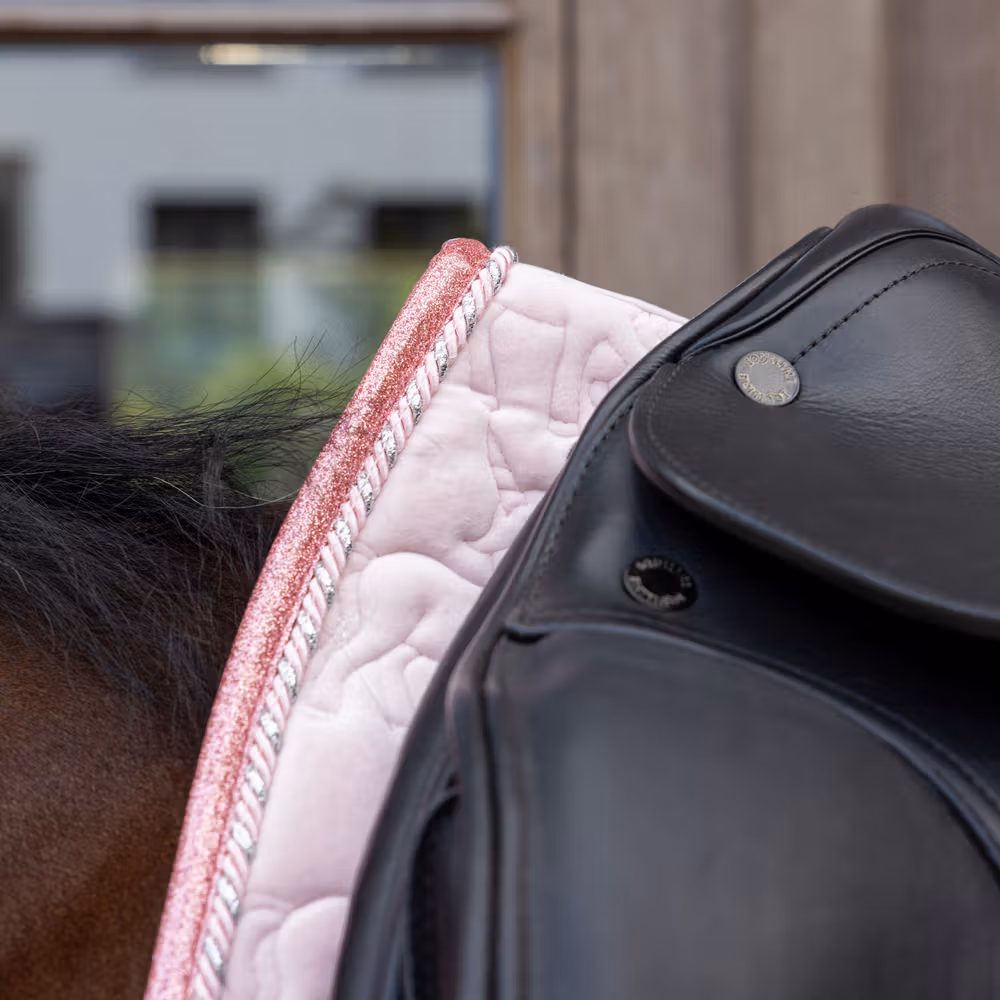 Saddle Pad unicorn glitter dressage light rose