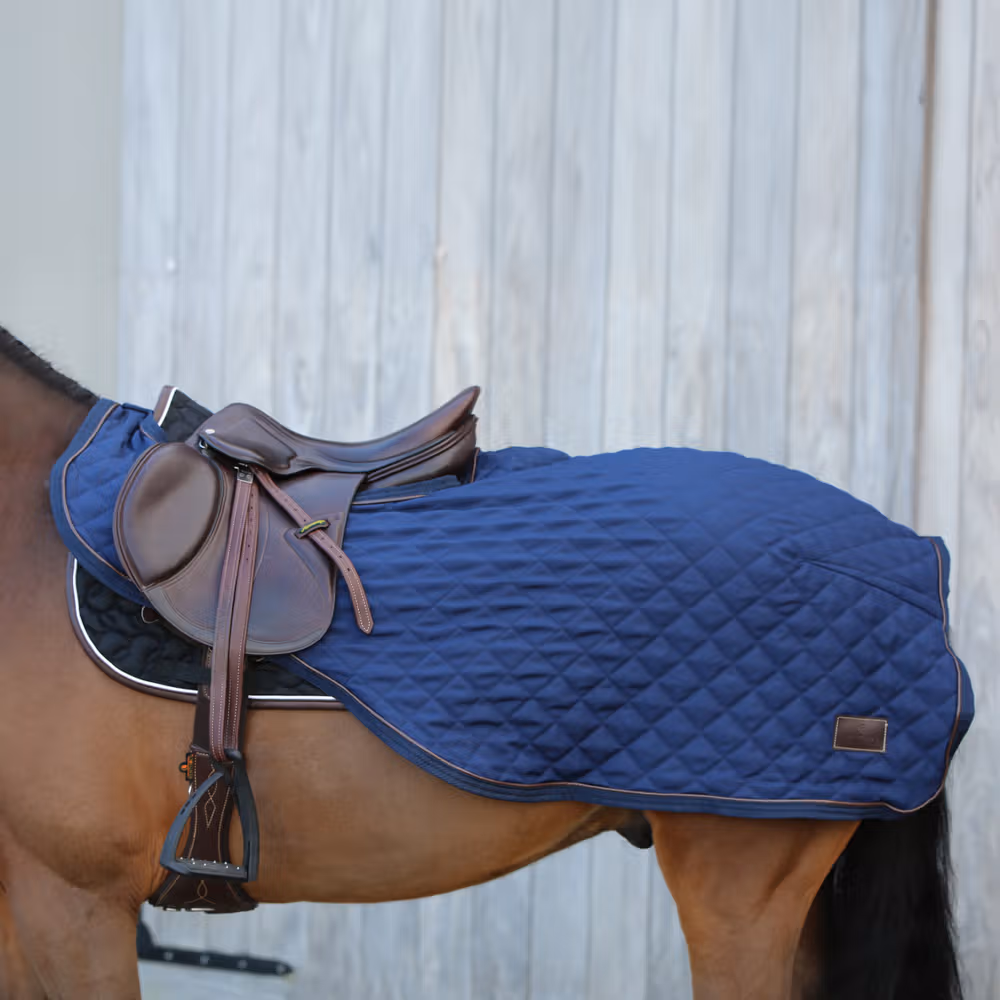 Riding rug navy 160 gram large