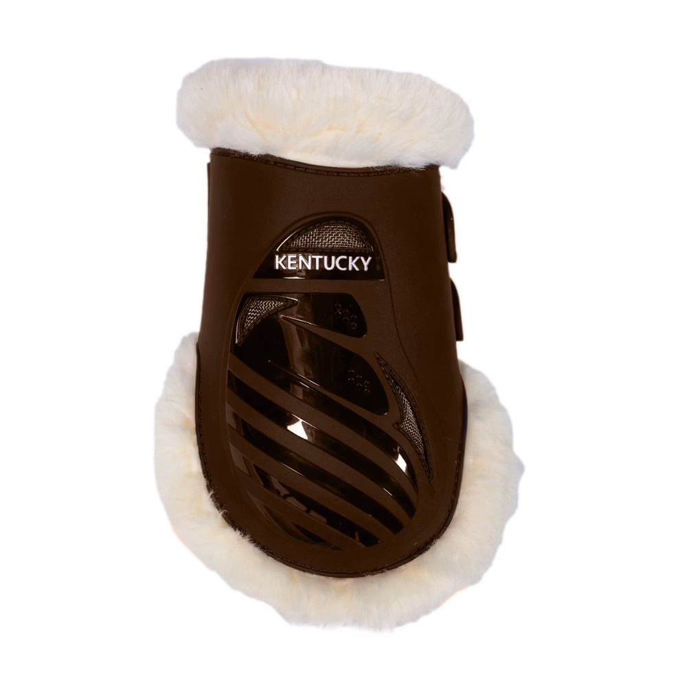Vegan sheepskin Fetlock Boots Elastic M brown